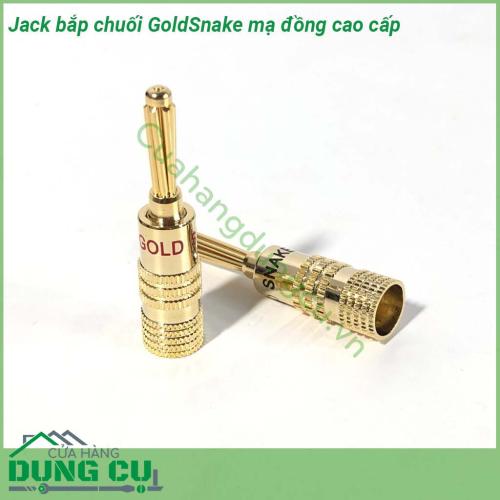 Jack bắp chuối mạ đồng Gold Snake thiết kế tinh tế sắc sảo  được cấu tạo từ chất liệu đồng cao cấp có độ tinh khiết cao nhất thỏa mản tầm nghe cho tín hiệu âm thanh tốt