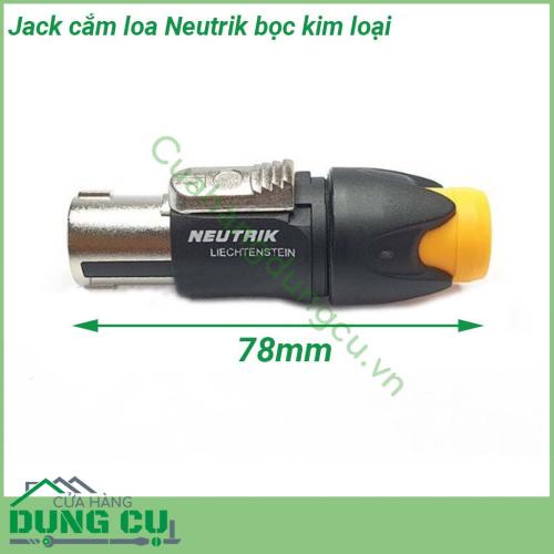 Jack loa Neutrik Speakon bọc kim loại chắc chắn bền bỉ theo thời gian bắt tín hiệu cực tốt  Dùng kết nối âm thanh chuyên nghiệp chuẩn speakon cho tín hiệu truyền tải tốt nhất