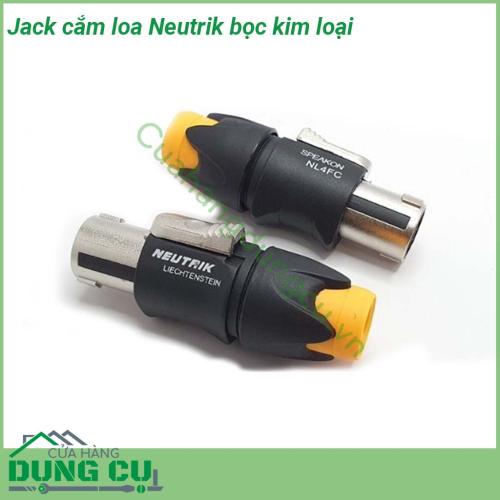 Jack loa Neutrik Speakon bọc kim loại chắc chắn bền bỉ theo thời gian bắt tín hiệu cực tốt  Dùng kết nối âm thanh chuyên nghiệp chuẩn speakon cho tín hiệu truyền tải tốt nhất