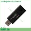 USB Kingston DT100G3 16GB với tông màu đen bí ẩn cùng thiết kế nhỏ gọn giúp thuận tiện để bạn theo bên mình khi di chuyển và sử dụng lúc cần thiết  Đồng thời nắp USB sẽ bảo vệ cổng kết nối khỏi những hư hỏng do va chạm và bụi bẩn