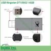 USB Kingston DT100G3 16GB với tông màu đen bí ẩn cùng thiết kế nhỏ gọn giúp thuận tiện để bạn theo bên mình khi di chuyển và sử dụng lúc cần thiết  Đồng thời nắp USB sẽ bảo vệ cổng kết nối khỏi những hư hỏng do va chạm và bụi bẩn