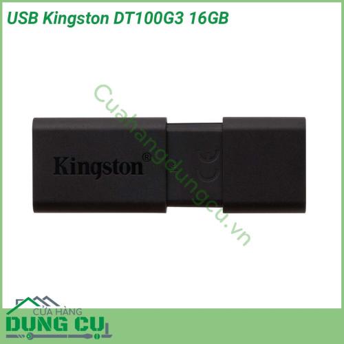 USB Kingston DT100G3 16GB với tông màu đen bí ẩn cùng thiết kế nhỏ gọn giúp thuận tiện để bạn theo bên mình khi di chuyển và sử dụng lúc cần thiết Đồng thời nắp USB sẽ bảo vệ cổng kết nối khỏi những hư hỏng do va chạm và bụi bẩn