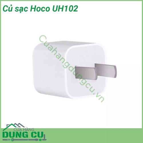 Củ sạc Hoco UH102 được thiết kế nhỏ gọn tiện lợi dễ dàng mang theo tới bất kỳ nơi đâu nhằm đảm bảo những thiết bị di động của bạn luôn sẵn sàng để sử dụng Chân tiếp xúc làm bằng hợp kim cao cấp tiếp điện tốt giúp giảm thời gian sạc