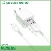 Củ sạc Hoco UH102 được thiết kế nhỏ gọn tiện lợi dễ dàng mang theo tới bất kỳ nơi đâu nhằm đảm bảo những thiết bị di động của bạn luôn sẵn sàng để sử dụng Chân tiếp xúc làm bằng hợp kim cao cấp tiếp điện tốt giúp giảm thời gian sạc