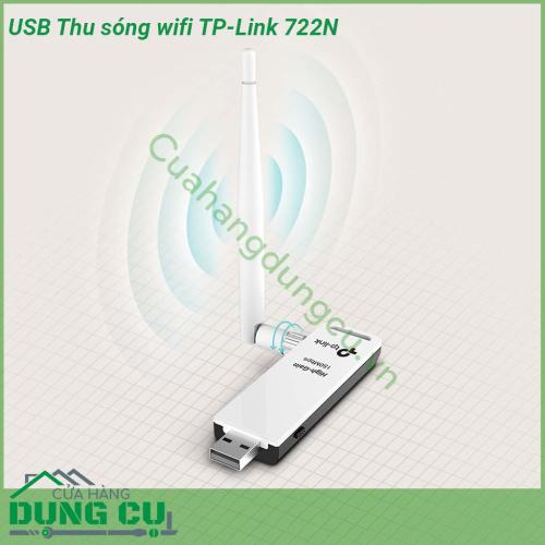 Bộ thu sóng wifi Tp-link 722N- USB với thiết kế nhỏ gọn dễ dùng kết nối wifi ổn định dễ cầm theo khi đi ra ngoài