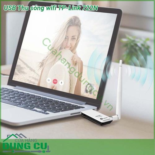 Bộ thu sóng wifi Tp-link 722N- USB với thiết kế nhỏ gọn dễ dùng kết nối wifi ổn định dễ cầm theo khi đi ra ngoài