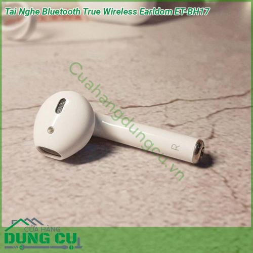 Tai nghe Bluetooth True Wireless Earldom ET-BH17 được thiết kế sang trọng và tinh tế tinh giản và gọn gàng nhất trong dòng tai nghe bluetooth  Dock sạc nhỏ gọn gia công chắc chắn bạn có thể bỏ vào balo hoặc túi xách mang đi bất cứ nơi đâu