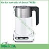 Ấm đun nước siêu tốc Bosch TWK8611 thiết kế ấm hiện đại màu trắng thanh lịch góp phần tô điểm cho không gian bếp trở nên sang trọng Công suất hoạt động mạnh mẽ Dung tích ấm 1 5 lít rất phù hợp với những gia đình có con nhỏ