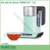 Ấm siêu tốc Bosch TWK8612P - 1 5L với kiểu dáng sang trọng hiện đại máu sắc nổi bật Chất liệu inox  Nắp ấm được thiết kế đặc biệt bạn sẽ dễ dàng hơn khi rót nước ra ngoài Đế xoay 360 độ dễ dàng lấy và đặt bình vào nhanh chóng