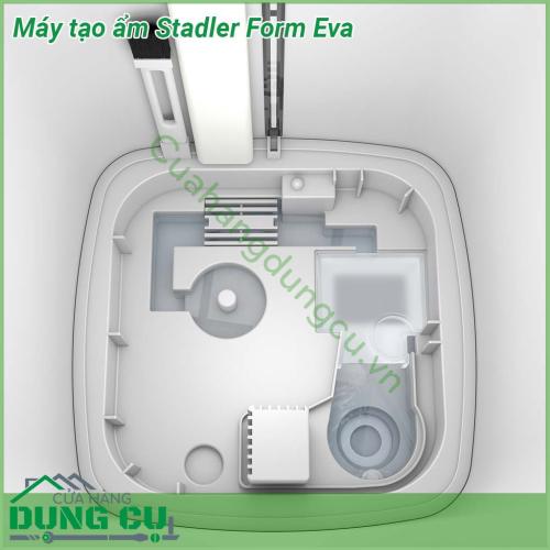 Máy tạo ẩm Stadler Form Eva màu sắc trang nhã kiểu dáng hiện đại do được thiết kế từ chất liệu cao cấp giúp cho sản phẩm đạt được độ hoàn thiện cao  Máy tạo ẩm hoạt động rất êm ái và độ ồn nhỏ  rất phù hợp với những không gian yên tĩnh