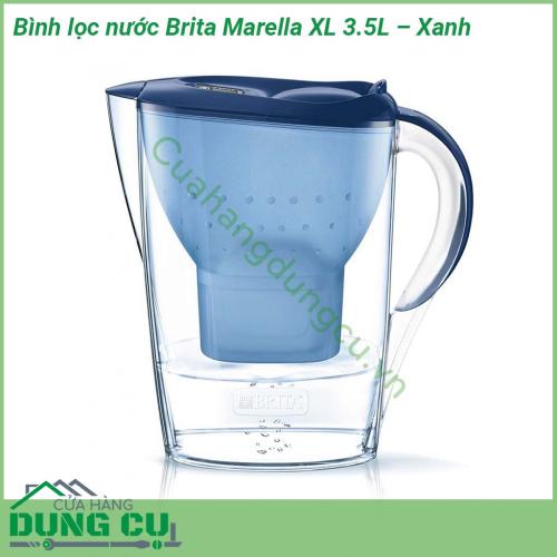 Bình lọc nước Brita Marella XL 3 5L – Xanh được thiết kế sang trọng tiện lợi và kiểu dáng độc đáo trang nhã gọn nhẹ không sử dụng điện với khả năng lọc nhanh nên bình lọc nước Brita sẽ rất dễ dàng cho việc sử dụng và bảo quản