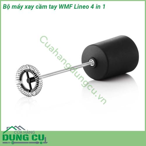 Bộ máy xay cầm tay WMF Lineo 4 in 1 có thiết kế thon gọn Máy xay được làm từ thép không gỉ Cromargan giúp cho sản phẩm không bì trầy xước bên lâu chịu lực và chịu nhiệt rất tốt Lưỡi dao sắc bén cứng cáp  Tay cầm chống trượt thoải mái và an toàn tối đa