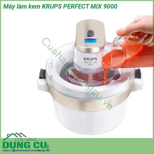 Máy làm kem KRUPS PERFECT MIX 9000 được thiết kế với hình thức nhỏ gọn mẫu mã kiểu dáng đẹp thiết kế sang trọng màu trắng phù hợp với không gian trong nhà bếp gia đình của bạn