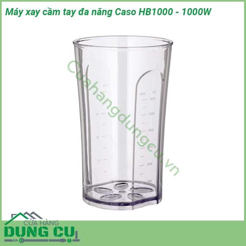 Máy xay cầm tay đa năng Caso HB1000 có thể dùng để xay sinh tố xay thịt cá rau củ xay nhuyễn cháo … Máy được thiết kế đẹp mắt chất liệu cao cấp thân thiện của người dùng Tay cầm của máy sử dụng dễ dàng người dùng có thể cầm nắm mà không bị trơn trượt  