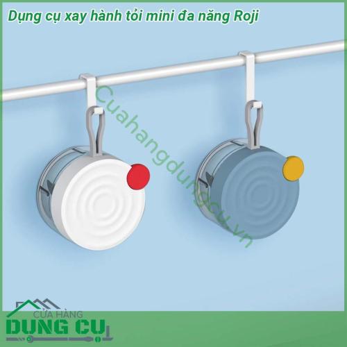 Dụng cụ xay hành tỏi mini đa năng Roji nhỏ gọn có thể xay nhuyễn bí đỏ thịt hành  Chất liệu nhựa cao cấp an toàn cho thực phẩm Lưỡi thép không gỉ sắc bén  