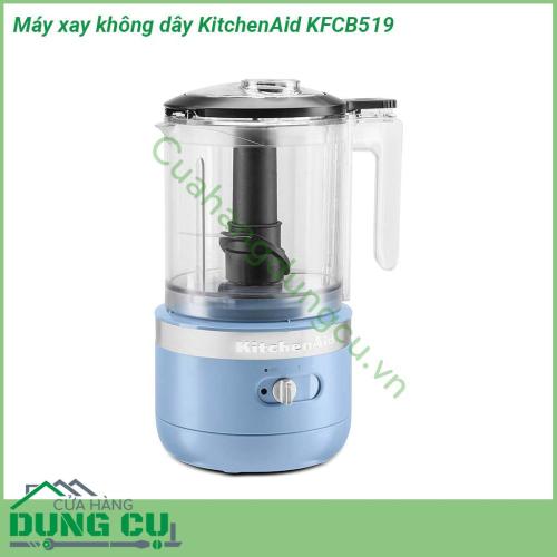 Máy xay thực phẩm không dây KitchenAid KFCB519 có thiết kế sang trọng thể hiện đẳng cấp với màu sắc tươi sáng sẽ làm nổi bật bất kỳ gian bếp nào của bất kỳ gia đình nào  Lưỡi dao được làm bằng thép không gỉ sắc bén bảo đảm cho kết quả xay hoàn hảo