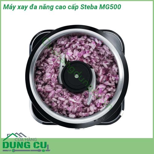 Máy xay đa năng cao cấp Steba MG500 được thiết kế nhỏ gọn với công suất phù hợp giúp bạn chế biến đồ ăn nhanh chóng  Sở hữu 1 chiếc máy nhưng lại sử dụng được nhiều chức năng giúp bạn giảm thiểu máy móc giúp gian bếp gọn gàng hơn