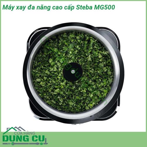 Máy xay đa năng cao cấp Steba MG500 được thiết kế nhỏ gọn với công suất phù hợp giúp bạn chế biến đồ ăn nhanh chóng  Sở hữu 1 chiếc máy nhưng lại sử dụng được nhiều chức năng giúp bạn giảm thiểu máy móc giúp gian bếp gọn gàng hơn