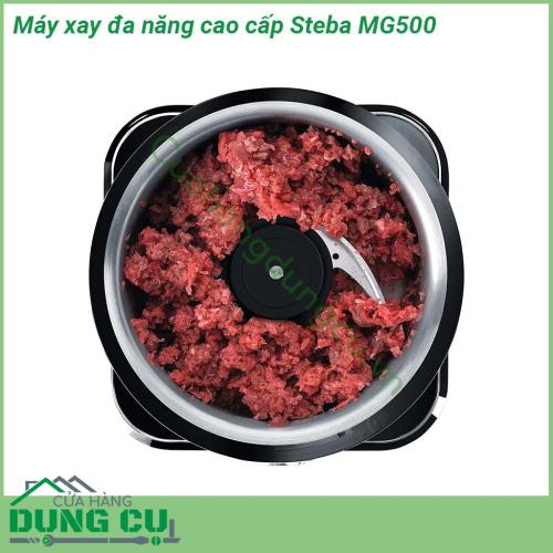 Máy xay đa năng cao cấp Steba MG500 được thiết kế nhỏ gọn với công suất phù hợp giúp bạn chế biến đồ ăn nhanh chóng  Sở hữu 1 chiếc máy nhưng lại sử dụng được nhiều chức năng giúp bạn giảm thiểu máy móc giúp gian bếp gọn gàng hơn