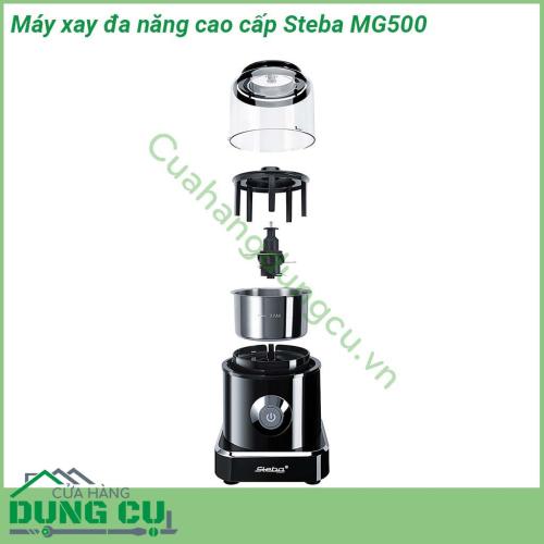 Máy xay đa năng cao cấp Steba MG500 được thiết kế nhỏ gọn với công suất phù hợp giúp bạn chế biến đồ ăn nhanh chóng  Sở hữu 1 chiếc máy nhưng lại sử dụng được nhiều chức năng giúp bạn giảm thiểu máy móc giúp gian bếp gọn gàng hơn