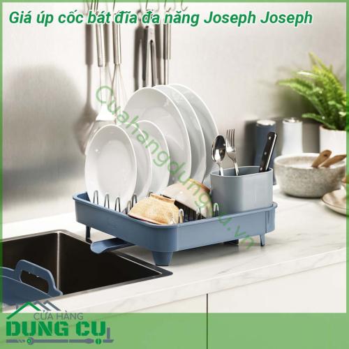 Giá úp cốc bát đĩa đa năng Joseph Joseph mang màu trắng trẻ trung tô điểm thêm góc bếp của mọi nhà Chất liệu nhựa đảm bảo an toàn cho sức khỏe tiện lợi hơn mỗi khi vệ sinh Thiết kế ngăn thông minh có thể thu gọn để chứa nhiều hoặc ít bát đĩa