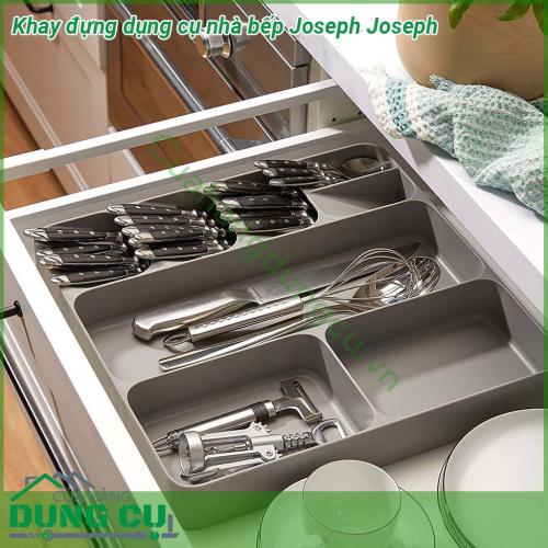 Khay đựng dụng cụ nhà bếp Joseph Joseph được làm từ nhựa cao cấp không chứa BPA đảm bảo an toàn cho sức khỏe người dùng Thiết kế độc đáo tạo thêm không gian trong ngăn kéo của bạn