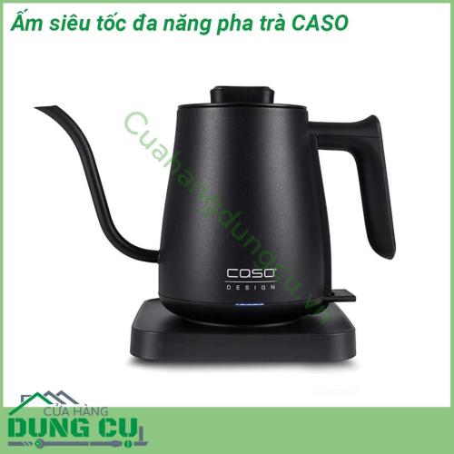 Ấm siêu tốc đa năng pha trà CASO kiểu dáng đẹp mắt với thiết kế vòi nước cong độc đáo cùng màu sắc trang nhã góp phần tạo nên sự sang trọng và tô điểm cho căn bếp của bạn  Tay cầm cảm ứng mát mẻ an toàn  Chân cao su chống trượt để có giá đỡ an toàn