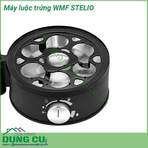 Máy luộc trứng WMF STELIO thiết kế nhỏ gọn với ruột máy làm bằng chất liệu thép không gỉ cao cấp cromargan sang trọng bền bỉ với thời gian sử dụng  Thích hợp cho việc luộc 1-7 trứng  Chân đế máy bằng inox sạch sẽ dễ lau