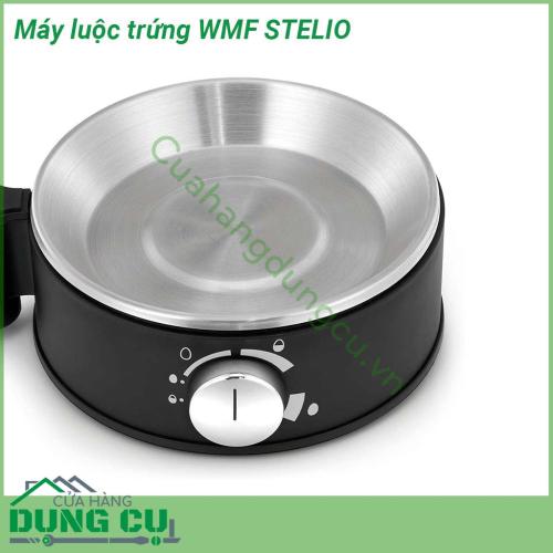 Máy luộc trứng WMF STELIO thiết kế nhỏ gọn với ruột máy làm bằng chất liệu thép không gỉ cao cấp cromargan sang trọng bền bỉ với thời gian sử dụng  Thích hợp cho việc luộc 1-7 trứng  Chân đế máy bằng inox sạch sẽ dễ lau