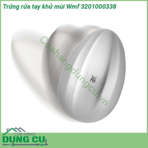 Trứng rửa tay khử mùi diệt khuẩn WMF làm từ thép không gỉ không sử dụng bất cứ một loại hóa chất tẩy rửa nào an toàn cho da tay Kiểu dáng hình trứng giúp luôn đứng vững và tiện dụng khi để cạnh bồn rửa tay vừa là vật trang trí đẹp mắt