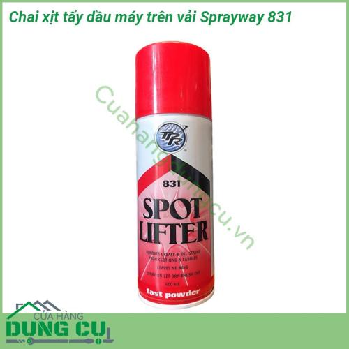 Bình xịt tẩy dầu máy may trên vải Sprayway 831 Spot Lifter với công thức đặc biệt giúp việc tẩy các sản phẩm một cách hiệu quả nhất  Tẩy 1 lần là sạch nhanh khô đơn giản dễ sử dụng