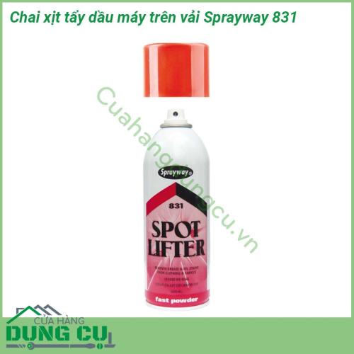 Bình xịt tẩy dầu máy may trên vải Sprayway 831 Spot Lifter với công thức đặc biệt giúp việc tẩy các sản phẩm một cách hiệu quả nhất  Tẩy 1 lần là sạch nhanh khô đơn giản dễ sử dụng