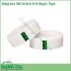 Băng keo 3M 810 Scotch Magic Tape thiết kế dạng cuộn  có bề mặt hơi ráp màu sắc trắng đục nhưng trong suốt Khi sử dụng dễ dàng kéo hoặc xé ra bằng tay để dán lên bề mặt cần dán Băng keo không chứa hóa chất độc hại nên an toàn cho sức khỏe người dùng