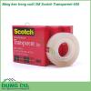 Băng keo trong suốt 3M Scotch Transparent 600 được làm từ Màng Paklon Màng UPVC và chất kết dính acrylic là một loại màng mỏng có độ trong suốt và độ bám dính cao sản phẩm này có thể dính trên nhiều loại vật liệu  