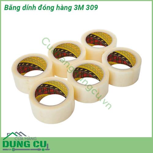 Băng dính đóng hàng 3M 309 kết cấu trong suốt  bám dính chắc chắn khó bung Khả năng chống mài mòn chống rách và bong tróc được đánh giá rất cao