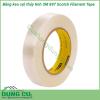 Băng keo sợi thủy tinh 3M 897 Scotch Filament Tape là băng keo sợi thủy tinh cao cấp được làm bằng sợi thủy tinh với chất liệu nhựa cao su tổng hợp thích hợp cho việc đóng đai Độ bám dính tốt trên nhiều loại chất liệu bề mặt ngay cả với bề mặt có lớp dầu