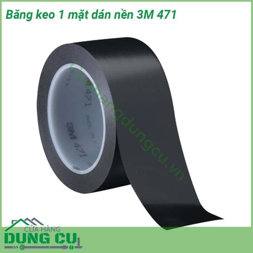 Băng keo 1 mặt dán nền 3M 471 với nhiều màu sắc  khả năng bám dính tốt trên nhiều bề mặt vật liệu khác nhau  Dễ dàng gỡ bỏ không để lại vết keo trên bề mặt tiết kiệm chi phí nhân công chùi rửa