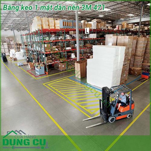 Băng keo 1 mặt dán nền 3M 471 với nhiều màu sắc  khả năng bám dính tốt trên nhiều bề mặt vật liệu khác nhau  Dễ dàng gỡ bỏ không để lại vết keo trên bề mặt tiết kiệm chi phí nhân công chùi rửa