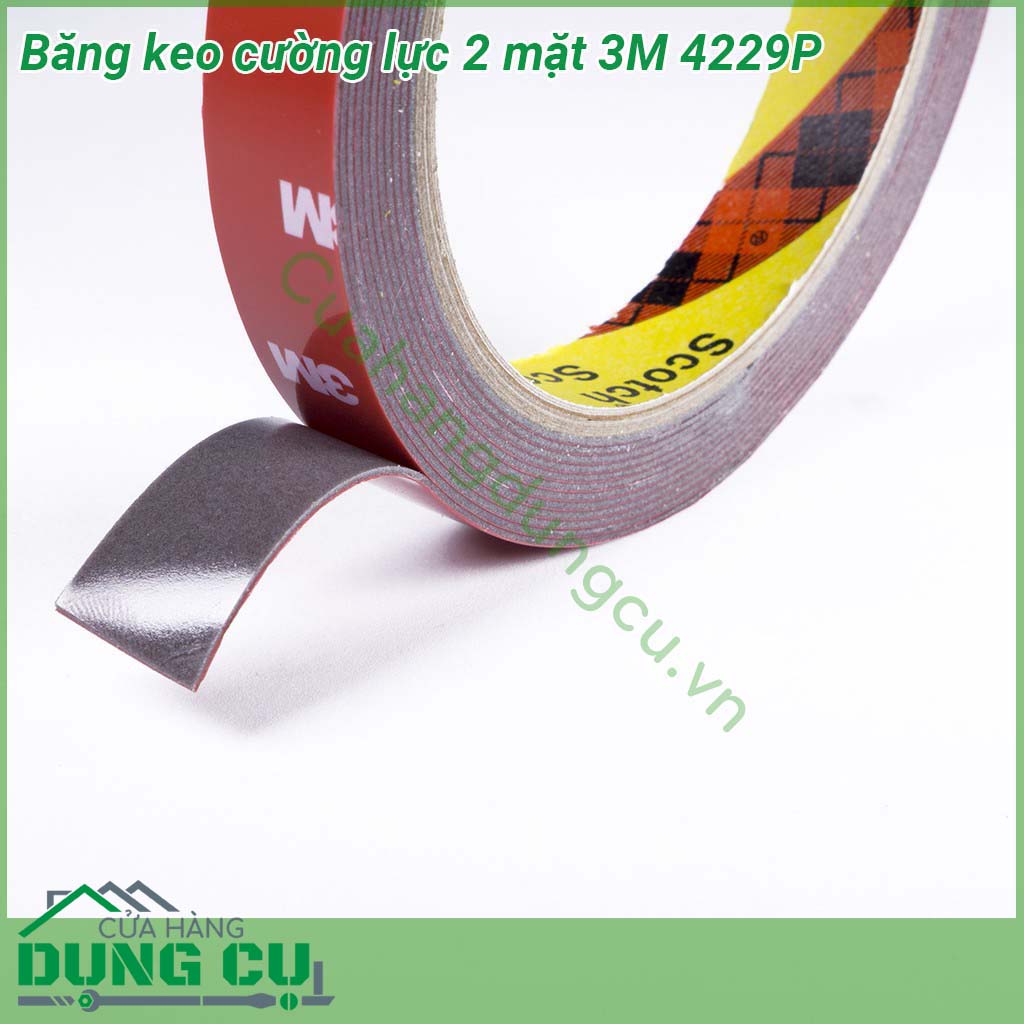 Băng keo cường lực 2 mặt 3M 4229P bao gồm 4 lớp Lớp bảo vệ băng keo lớp keo siêu dính lớp nền silicon trong suốt lớp keo siêu dính bên trong cùng Với hai mặt keo này băng dính được dùng để kết dính dính các bề mặt với nhau hoặc vật thể và bề mặt