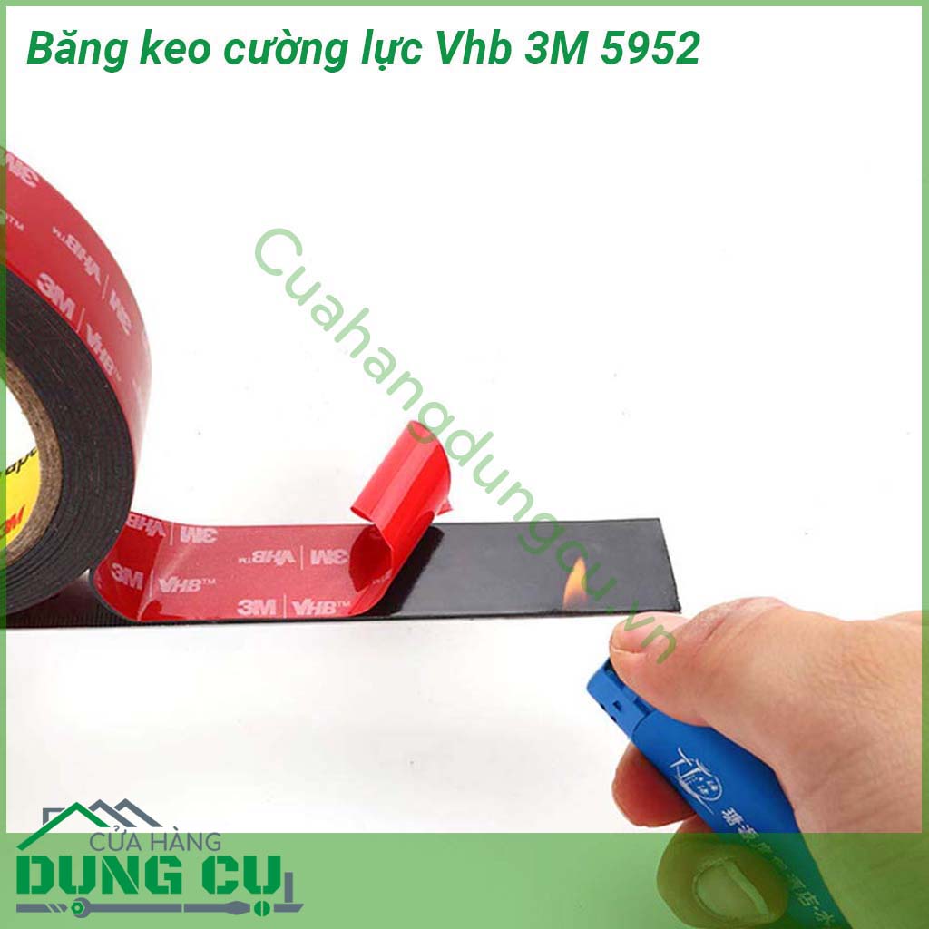 Băng keo cường lực Vhb 3M 5952 là loại băng keo có độ bám dính và đàn hồi rất tốt chịu được rung động khả năng kết dính cao sử dụng trong lắp ráp khung bộ phận nội ngoại thất ô tô bảng hiệu két sắt phù hợp các bề mặt thép không gỉ ABS PVC …