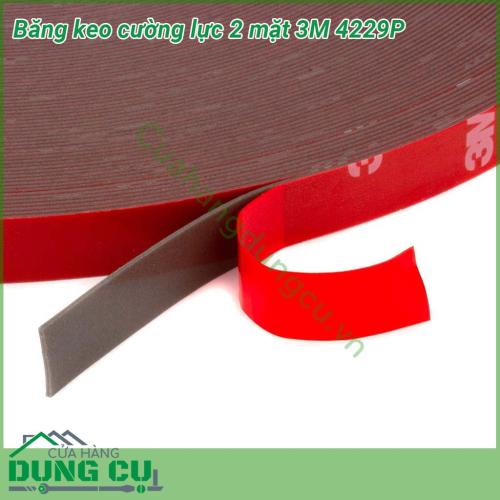 Băng keo cường lực 2 mặt 3M 4229P bao gồm 4 lớp Lớp bảo vệ băng keo lớp keo siêu dính lớp nền silicon trong suốt lớp keo siêu dính bên trong cùng Với hai mặt keo này băng dính được dùng để kết dính dính các bề mặt với nhau hoặc vật thể và bề mặt