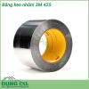 Băng keo nhôm 3M 425 có màu bạc sáng  lớp nhôm mềm độ dày 0 7mm được liên kết chặt với lớp keo acrylic đặc biệt trong suốt phía dưới chắc chắn độ bền lâu dài  Có khả năng chống cháy chịu được nhiệt độ và thời tiết khắc nghiệt chống tia UV