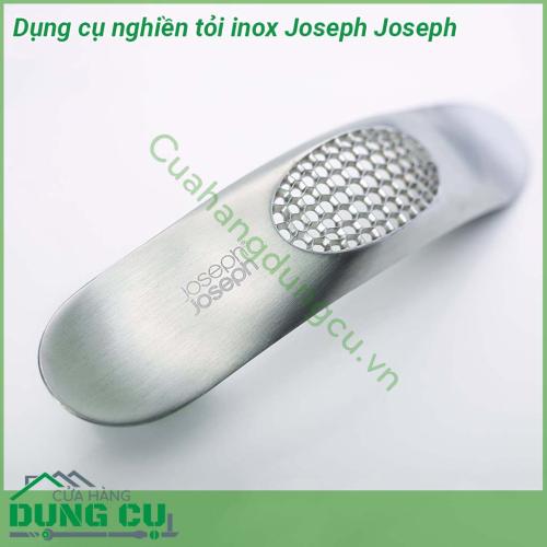 Dụng cụ nghiền tỏi inox Joseph Joseph kiểu dáng hiện đại tiện dụng Phần nghiền tỏi bằng inox sắc bén không hoen gỉ Sản phẩm có độ bền chắc cao không chứa BPA hay hóa chất gây hại đảm bảo an toàn cho sức khỏe người dùng