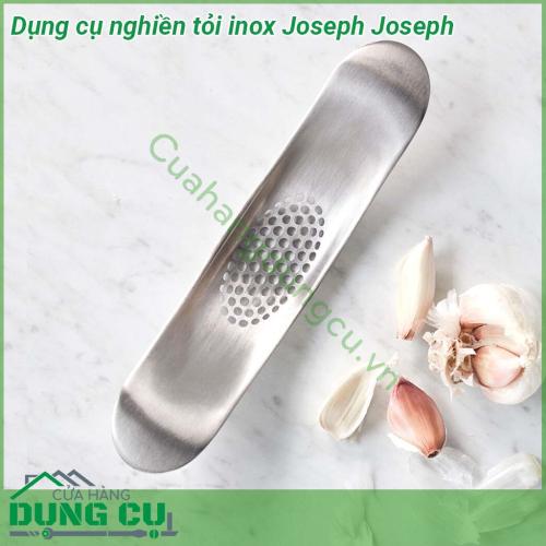 Dụng cụ nghiền tỏi inox Joseph Joseph kiểu dáng hiện đại tiện dụng Phần nghiền tỏi bằng inox sắc bén không hoen gỉ Sản phẩm có độ bền chắc cao không chứa BPA hay hóa chất gây hại đảm bảo an toàn cho sức khỏe người dùng