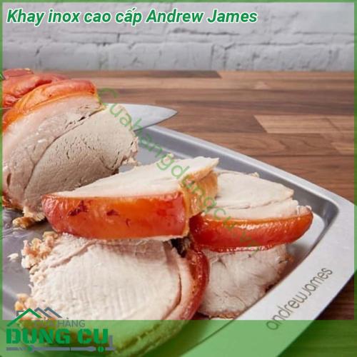 Khay inox cao cấp Andrew James với thiết kế đặc biệt kích thước lớn được làm bằng thép không gỉ có gai rất tiện dụng để thái và phục vụ các món thịt và gia cầm