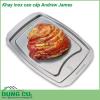 Khay inox cao cấp Andrew James với thiết kế đặc biệt kích thước lớn được làm bằng thép không gỉ có gai rất tiện dụng để thái và phục vụ các món thịt và gia cầm  