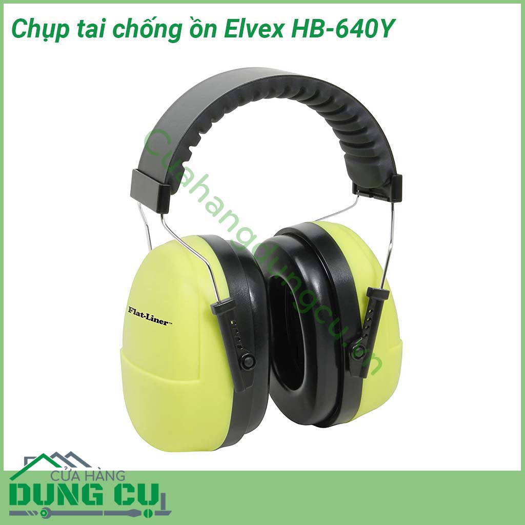 Chụp tai chống ồn Elvex HB-640Y thiết bị chống ồn có thiết kế nhỏ gọn rất dễ sử dụng phần chụp tai được trang bị đệm tai tạo được sự thoải mái êm ái cho người đeo mà không gây cảm giác đau hay khó chịu dù đeo trong cả ca làm việc dài ngày