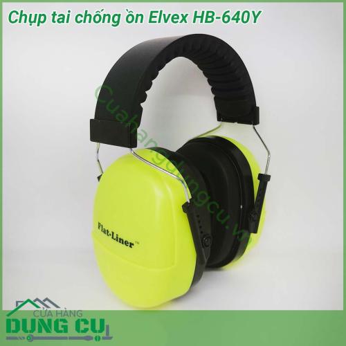 Chụp tai chống ồn Elvex HB-640Y thiết bị chống ồn có thiết kế nhỏ gọn rất dễ sử dụng phần chụp tai được trang bị đệm tai tạo được sự thoải mái êm ái cho người đeo mà không gây cảm giác đau hay khó chịu dù đeo trong cả ca làm việc dài ngày