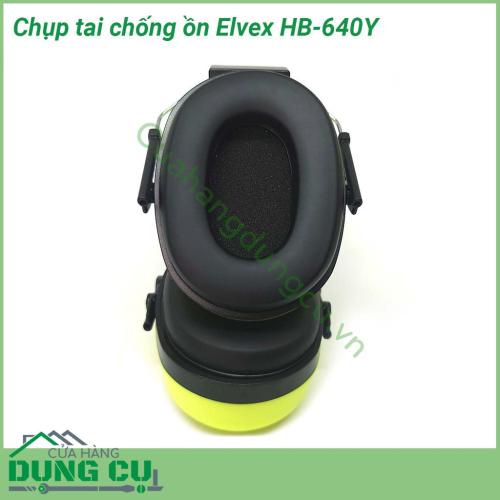 Chụp tai chống ồn Elvex HB-640Y thiết bị chống ồn có thiết kế nhỏ gọn rất dễ sử dụng phần chụp tai được trang bị đệm tai tạo được sự thoải mái êm ái cho người đeo mà không gây cảm giác đau hay khó chịu dù đeo trong cả ca làm việc dài ngày