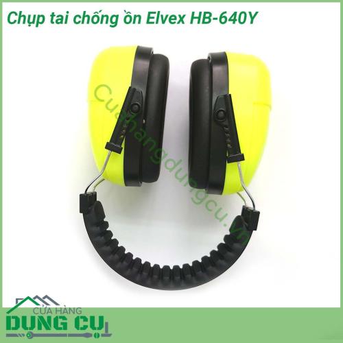 Chụp tai chống ồn Elvex HB-640Y thiết bị chống ồn có thiết kế nhỏ gọn rất dễ sử dụng phần chụp tai được trang bị đệm tai tạo được sự thoải mái êm ái cho người đeo mà không gây cảm giác đau hay khó chịu dù đeo trong cả ca làm việc dài ngày